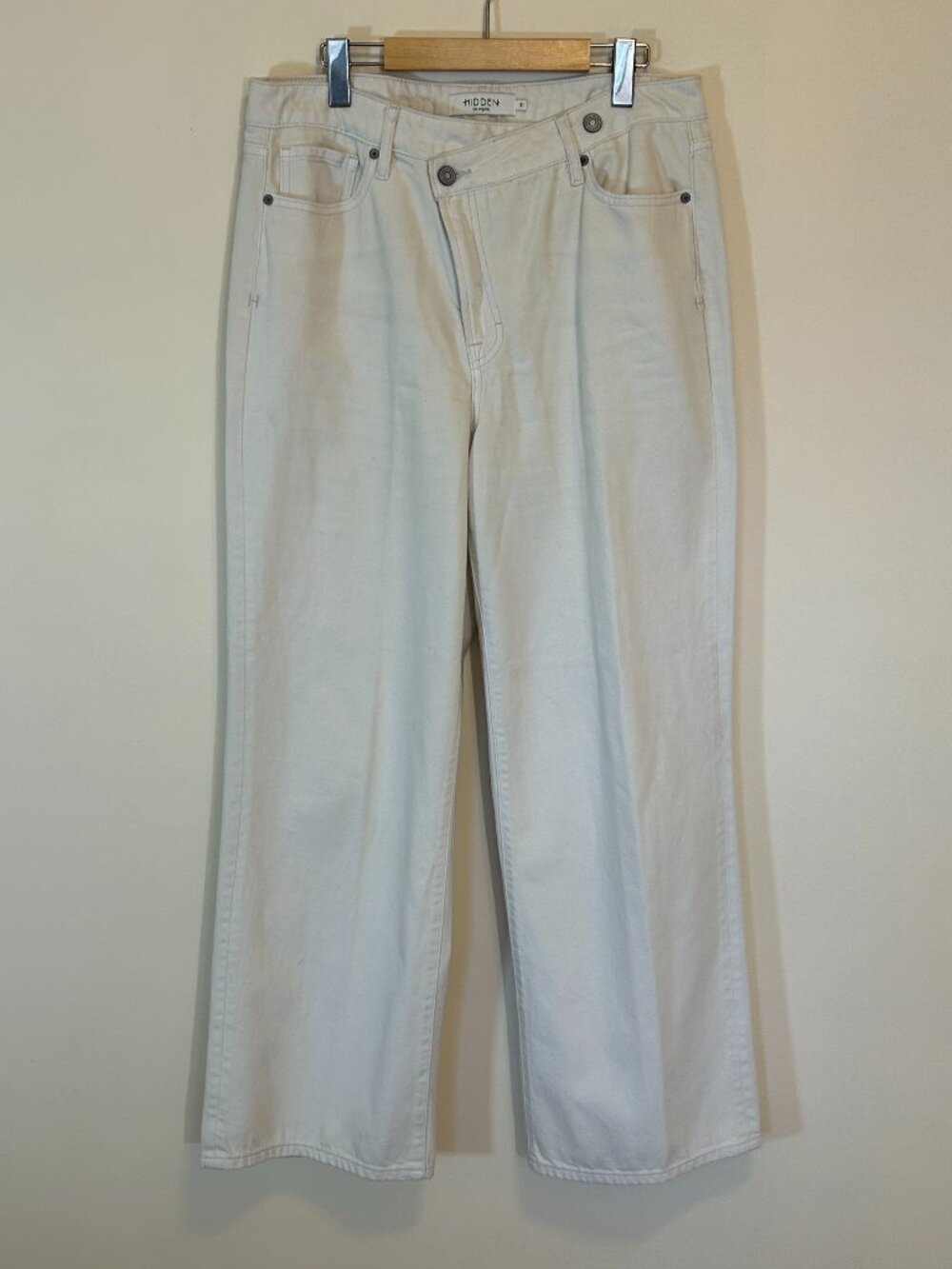 Hidden High Rise Wide Leg Jeans White 31W